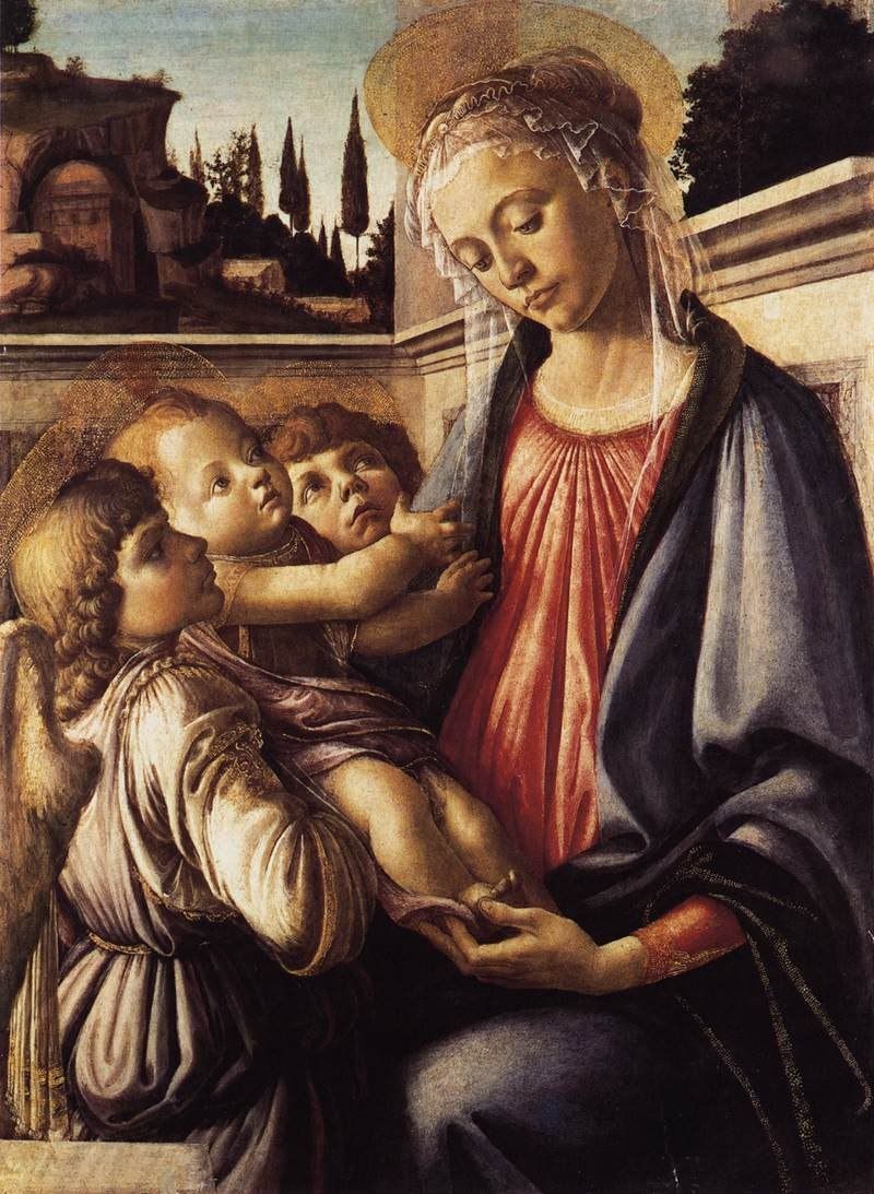 Sandro Botticelli Madonna and Child and Two Angels
